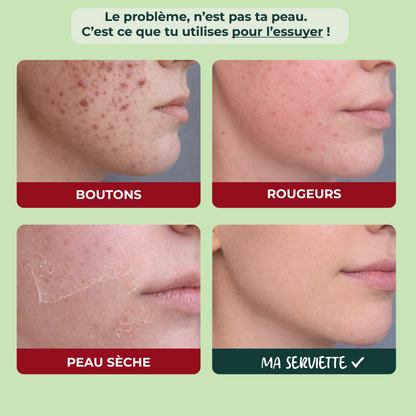 Serviettes visage biodégradables XL