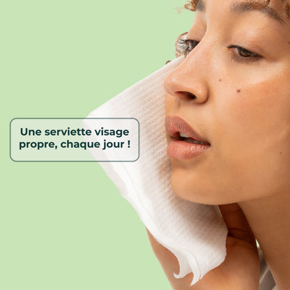 Serviettes visage biodégradables XL